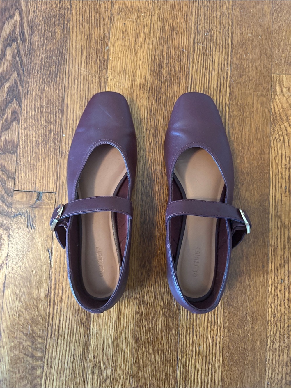 Old Navy Burgundy Mary Jane Flats with Buckle